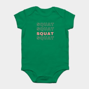 Squat Repetitive Baby Bodysuit